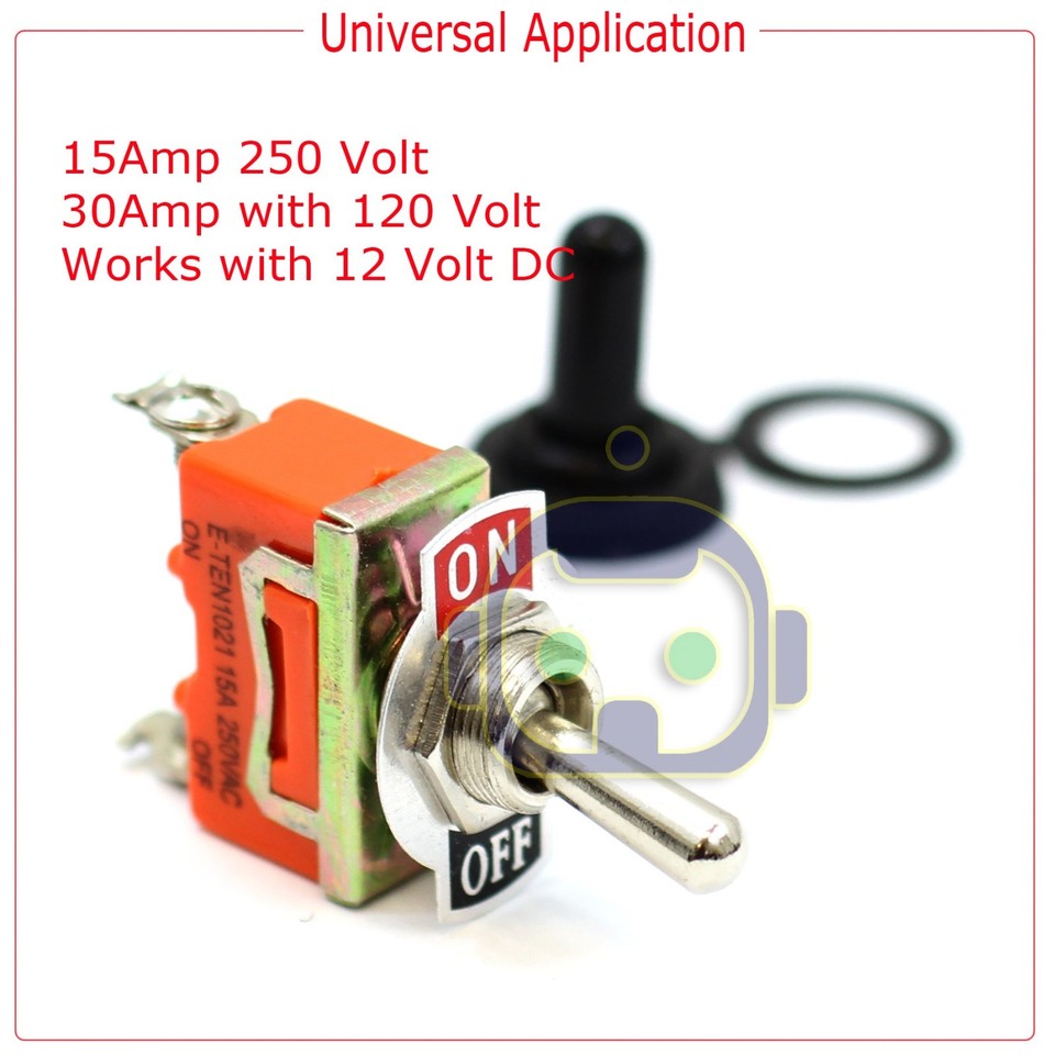 Marsnaska New Arrival 12V Heavy Duty Toggle Flick Switch ON/OFF Car Dash Light Metal SPST 5PC-in