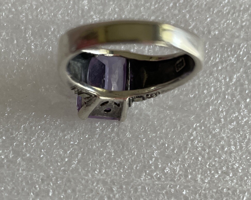 Size 9.5 Light Purple Rectangular Stone Fashion R… - image 6