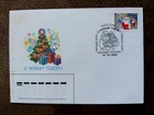 1998 postal stationery Russia FDC, New Year, Father Frost, clock tower dial