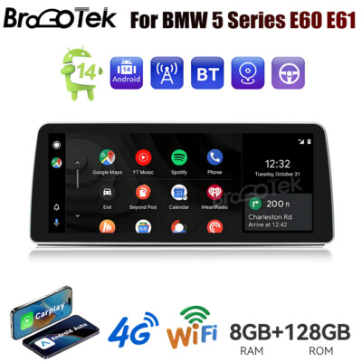 BMW E60 E61 E63 E90 E91 E92 E93 Car Stereo Android Auto CarPlay Dashboard Audio
