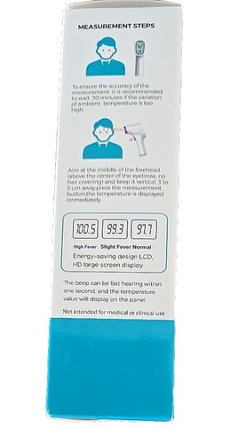 Infrared Forehead Thermometer ~ QY-EWQ-01 ~ One Button Operation ~ Memory - Picture 5 of 6