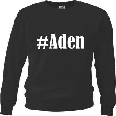 Sweatshirt Sweater #Aden für Damen Herren und Kinder in den Farben Schwarz