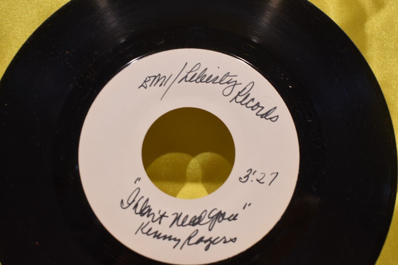 Kenny Rogers I Don't Need You Test Press 45