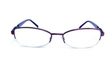 VTG Oakley Purple Metal Oval Half Rim Frame Eyeglasses Millie Plum 54 17 135