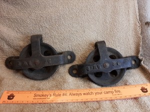 Antique Barn Door Roller, Door Guide for the Bottom, lot of 2 lot B