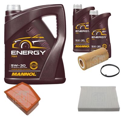 FEBI BILSTEIN Inspektionspaket 7L MANNOL Energy 5W-30 für VW Polo 2.0 R WRC