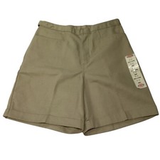 Dickies Girl's D-Ring Khaki Cuffed Shorts Pockets Size 12.5 Brand New With Tags
