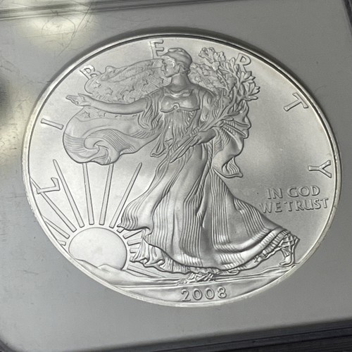 2008 AMERICAN SILVER EAGLE $1 NUMISMATIC GUARANTY MS69 - 103 NGC - Picture 5 of 24