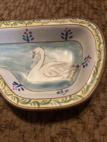 Vintage Numbered KELVIN CHEN “Swans” Enamel Eyeglass Holder Trinket Tray 1999 - Picture 2 of 5