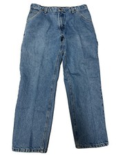 DIAMOND GUSSET Carpenter Blue Denim Jean Pants Men’s Sz Measure 34x29 USA Made