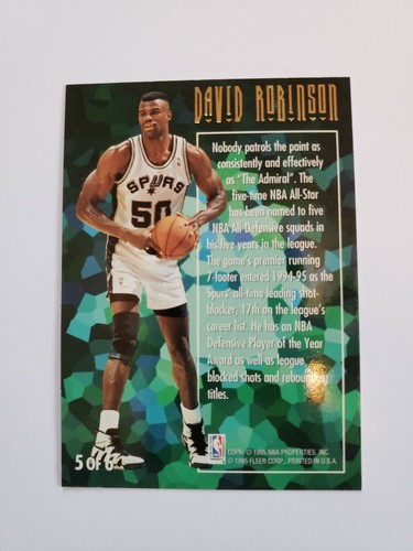 94 95 Fleer Ultra David Robinson Defensive Gems NBA - Picture 2 of 6