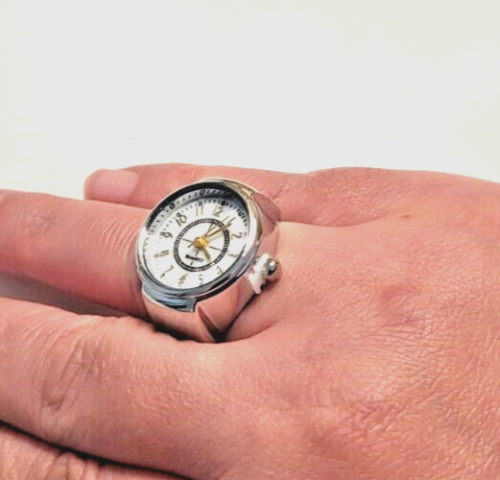Fashion Mini Quartz Watch Finger Ring For Men Women Jewelry Gift