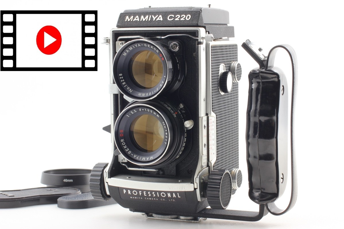 New Seal [MINT w/Hood] Mamiya C220 Pro TLR Film Camera 105mm
