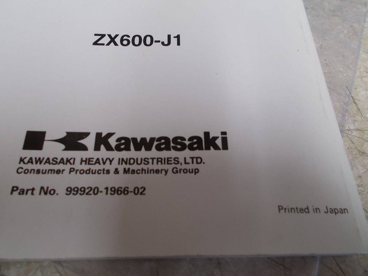 OEM Kawasaki Motorcycle Owners Manual (Pg139) 1999 ZX600-J1 Ninja
