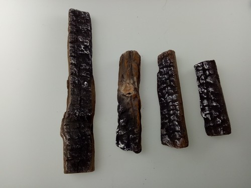 4 Stück holzähnliche Keramikstämme für Gas Ethanol Kamine & Öfen & Gasfeuerstelle - Bild 2 von 6