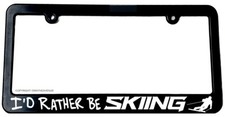 Id Rather Be Skiing Car Truck Auto License Plate Frame