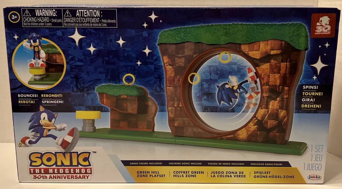  Sonic The Hedgehog Green Hill Zone Playset with 2.5 Sonic  Action Figure : Toys & Games