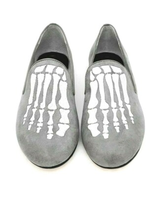 MARA & MINE Jem Skull Gray Embroidered Skeleton Dress  display picture 1