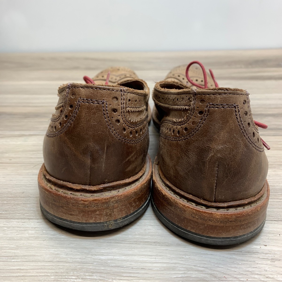Allen Edmonds Neumok Men Sz 10D Brown Leather Brogue Wingtip  display picture 2
