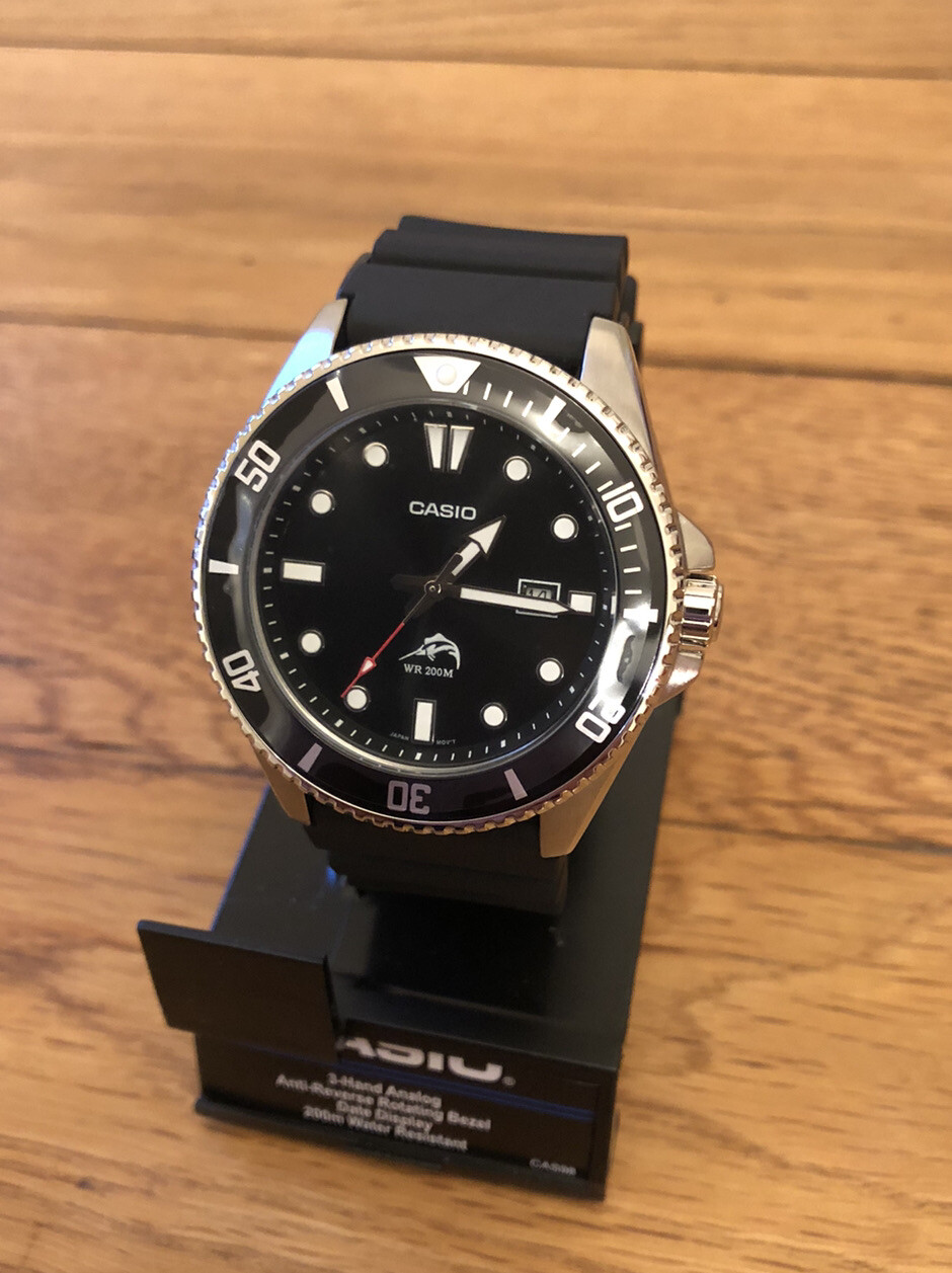 Casio 44mm Men Analog Watch - Black (MDV-106-1A) for sale online | eBay