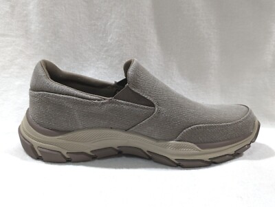 Skechers Men's Relaxed Fit Respected Fallston Taupe Slip-On Shoes