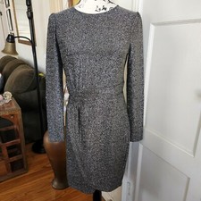 Michael Kors Silver Metallic Evening Dress NWT