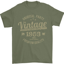 Vintage Year 72nd Birthday 1953 Mens T-Shirt 100 Cotton