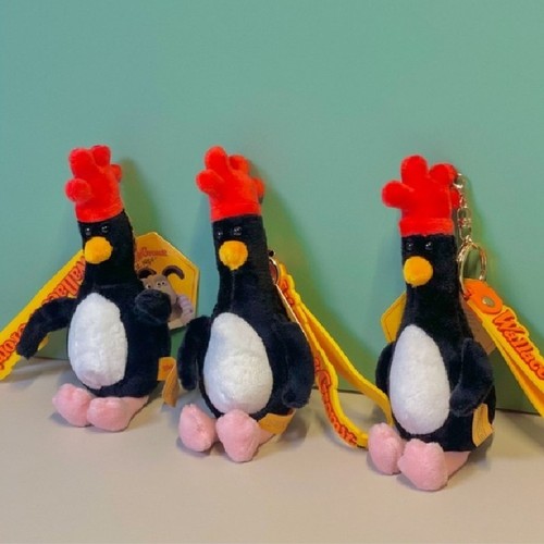 20cm Wallace&Gromit Feathers McGraw Plush Type Bag Charm Key Ring Keychain Cute - Picture 6 of 14