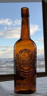 California Whiskey Bottle Jesse Moore Hunt Co. San Francisco Louisville Kentucky