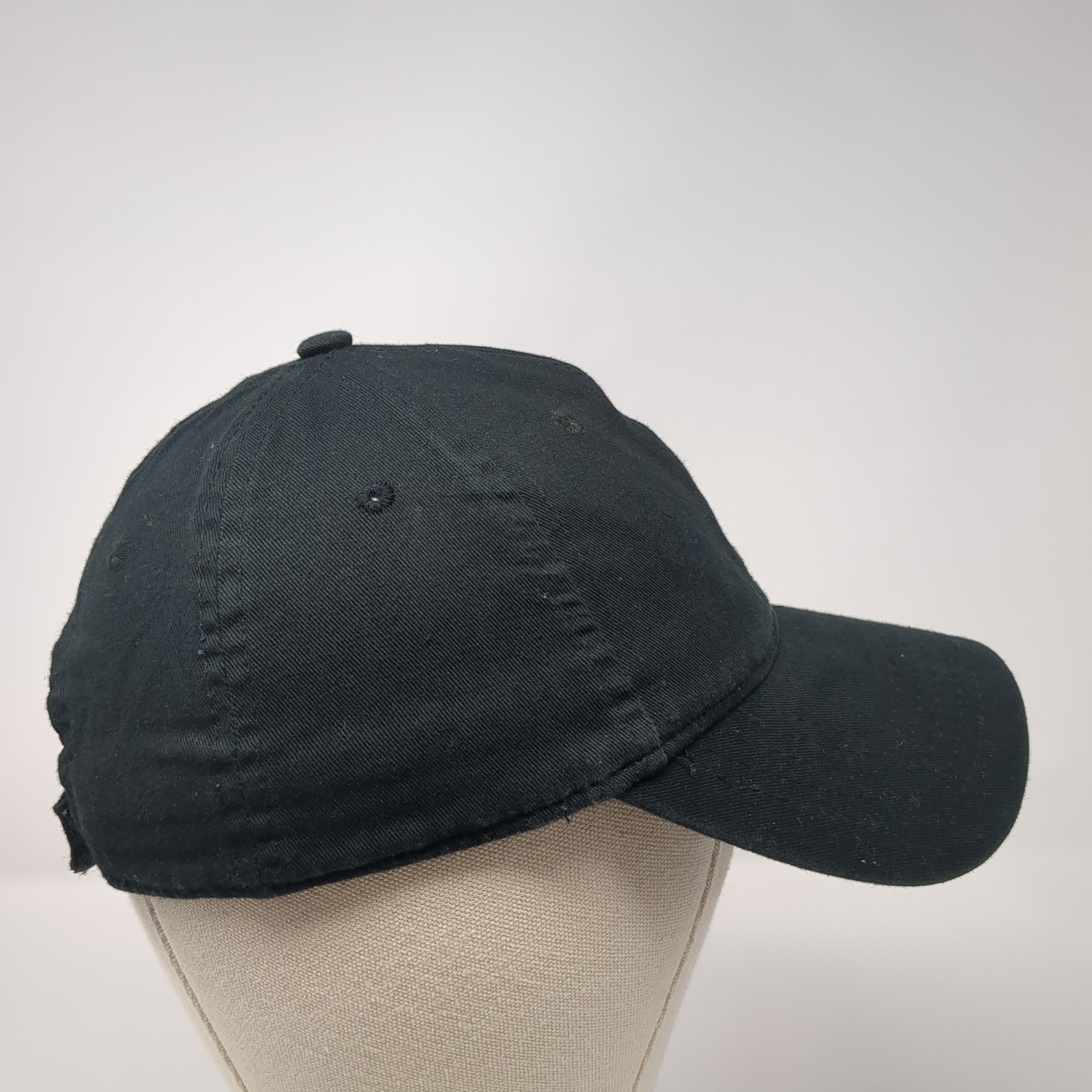 Unbranded Strapback Hat Black Solid One Size Vent… - image 5