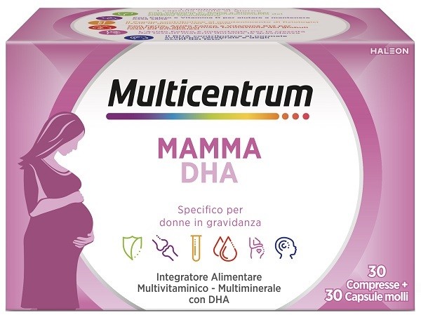 Haleon Italy Srl Multicentrum Mamma Dha - Integratore Per Donne In Gravidanza - 30 Compresse + 30 Capsule - Immagine 2