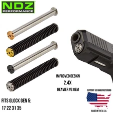 NDZ Glock 17 22 31 35 Gen 5 Heavyweight Guide Rod Assembly Stainless Steel ISMI