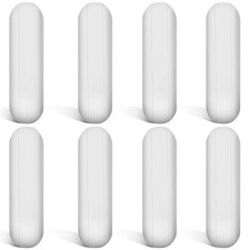 Weewooday 8 Pieces PTFE Magnetic Mixer Stirrer Bar, 30 mm/ 1.18 Inch, white 