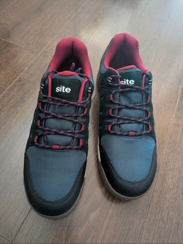 Site Scoria Size 12 Navy Blue/Red Steel Toe Cap Safety Trainers