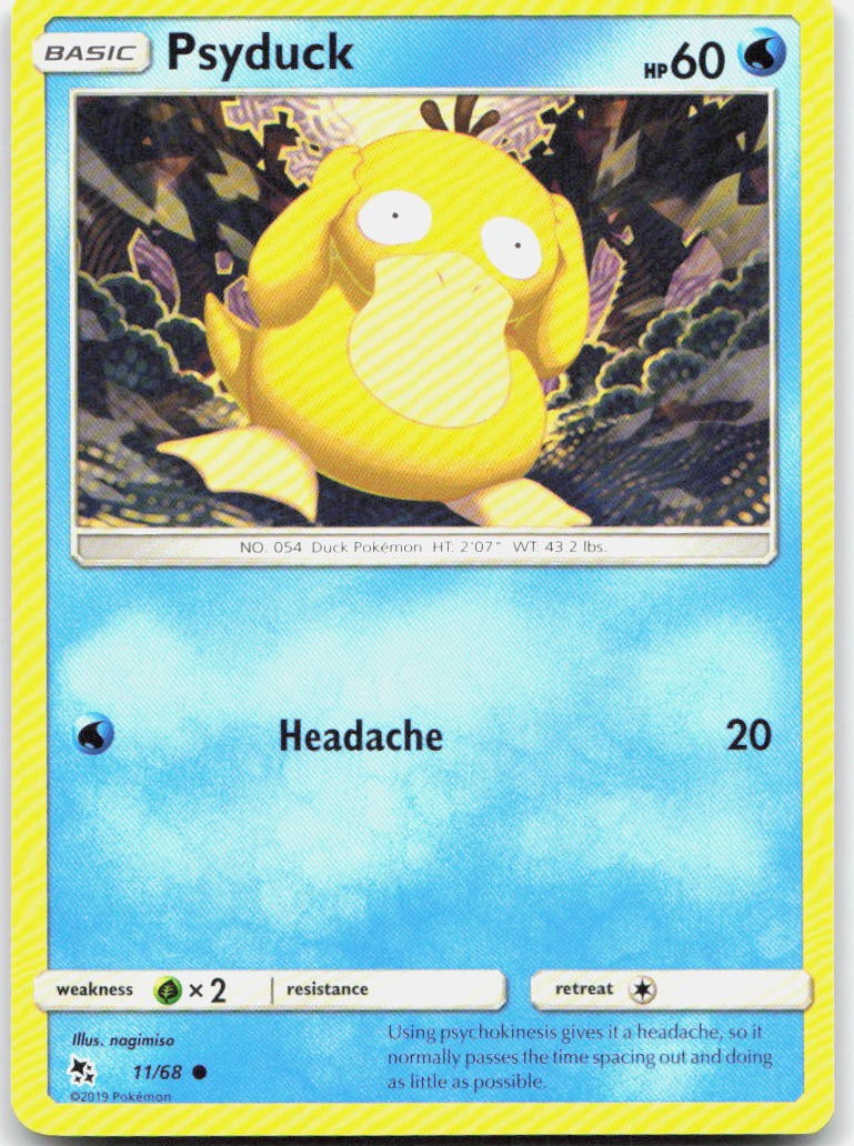Psyduck 11/68 Common Hidden Fates Pokemon Near Mint