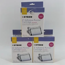 3X New Xyron 4" Adhesive Runner Cartridge Acid-Free Permanent 30 ft. x 4 in.