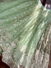 Pastel Green Lengha Skirt Perfect For Upcoming Weddings/ Events