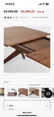 DWR Cross Extension Dining Table: PICK UP IN NYC ONLY! | eBay