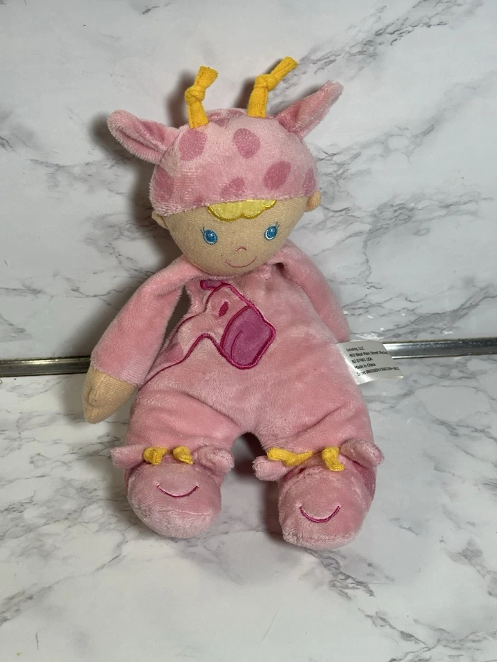 Levatoy Circo Pink Plush Baby Doll Lovey Toy Giraffe Outfit Boy Soft - Image 3 of 3