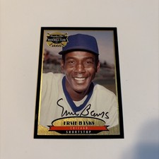 1996 Canadian Club Classic ERNIE BANKS On-Card Autograph - Cubs HOF