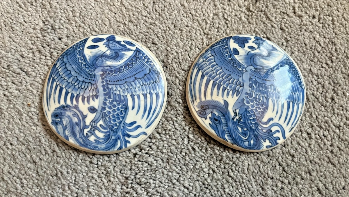 中国古董蓝色盘子| eBay