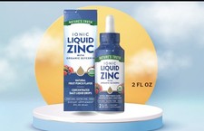 Liquid Zinc Ionic Supplement Organic Glycerin Drops 2 fl oz Exp 7/26