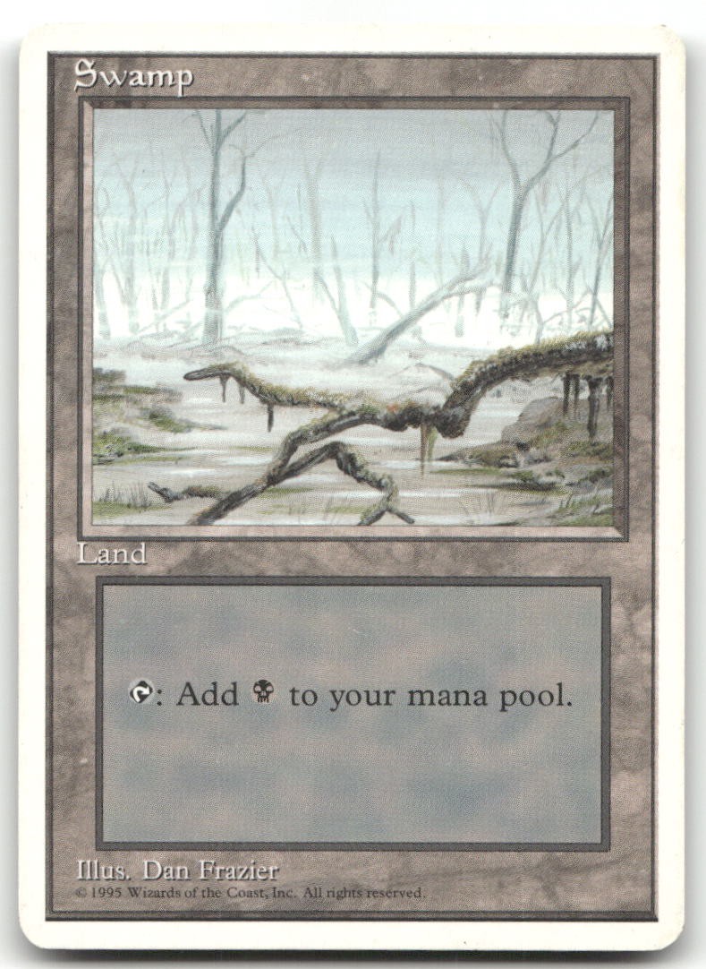 Swamp (A) #192 (MP) Fourth Edition 4ED Magic MTG