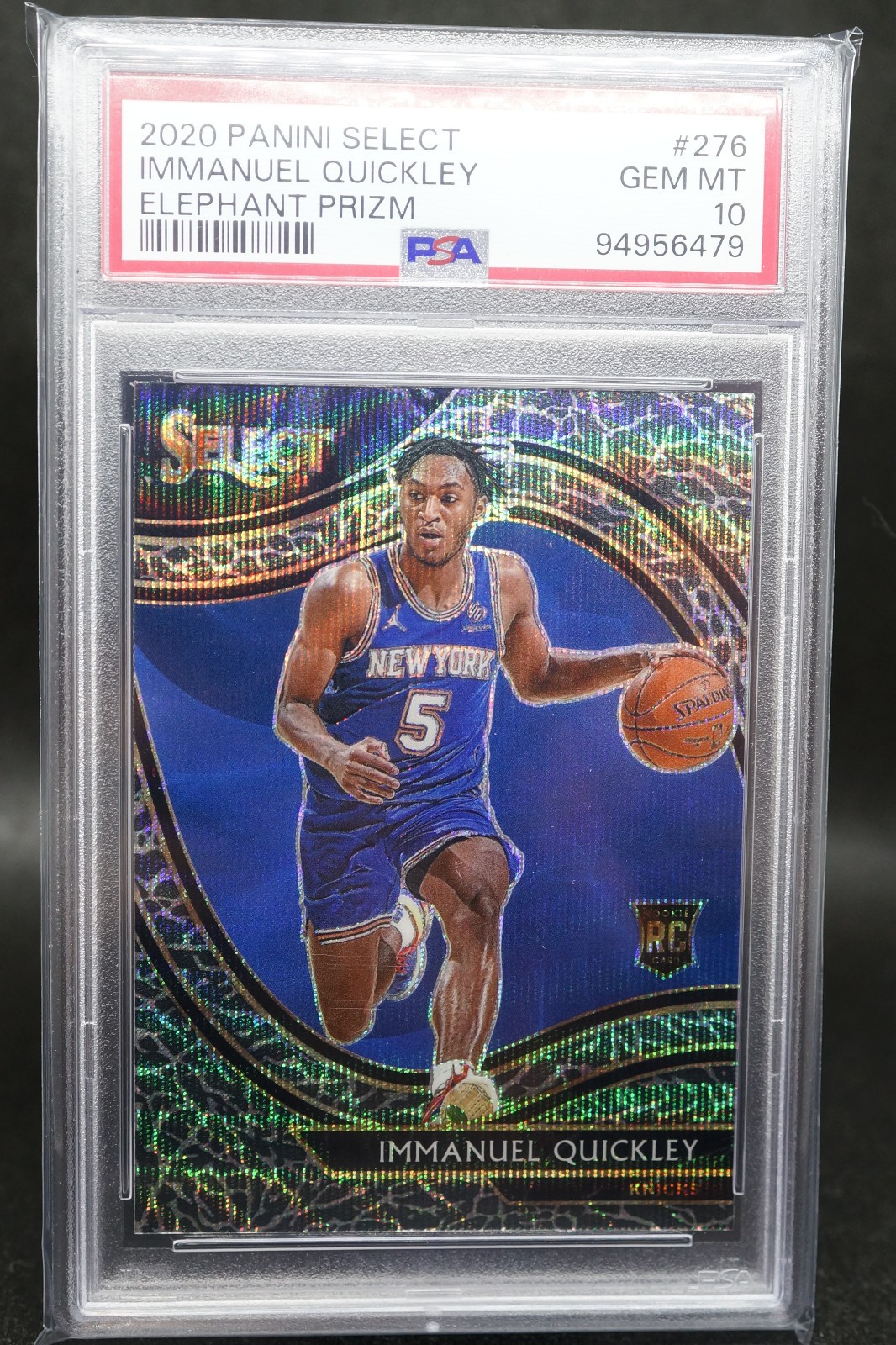 Immanuel Quickley 2020 Panini Select Elephant Print #276 SSP PSA 10 ROOKIE RARE