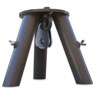 Tripod Header with Pulley for Deer Feeder System Attachment (Feeder Excluded)