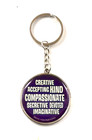 Vintage Astrological Sign "Pisces" Fish February 20- March 20 Birthday Keychain  — photo 2