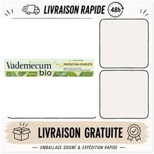 Dentifrice Vademecum Protection Complète Menthe Bio 75 ml Lot de 3