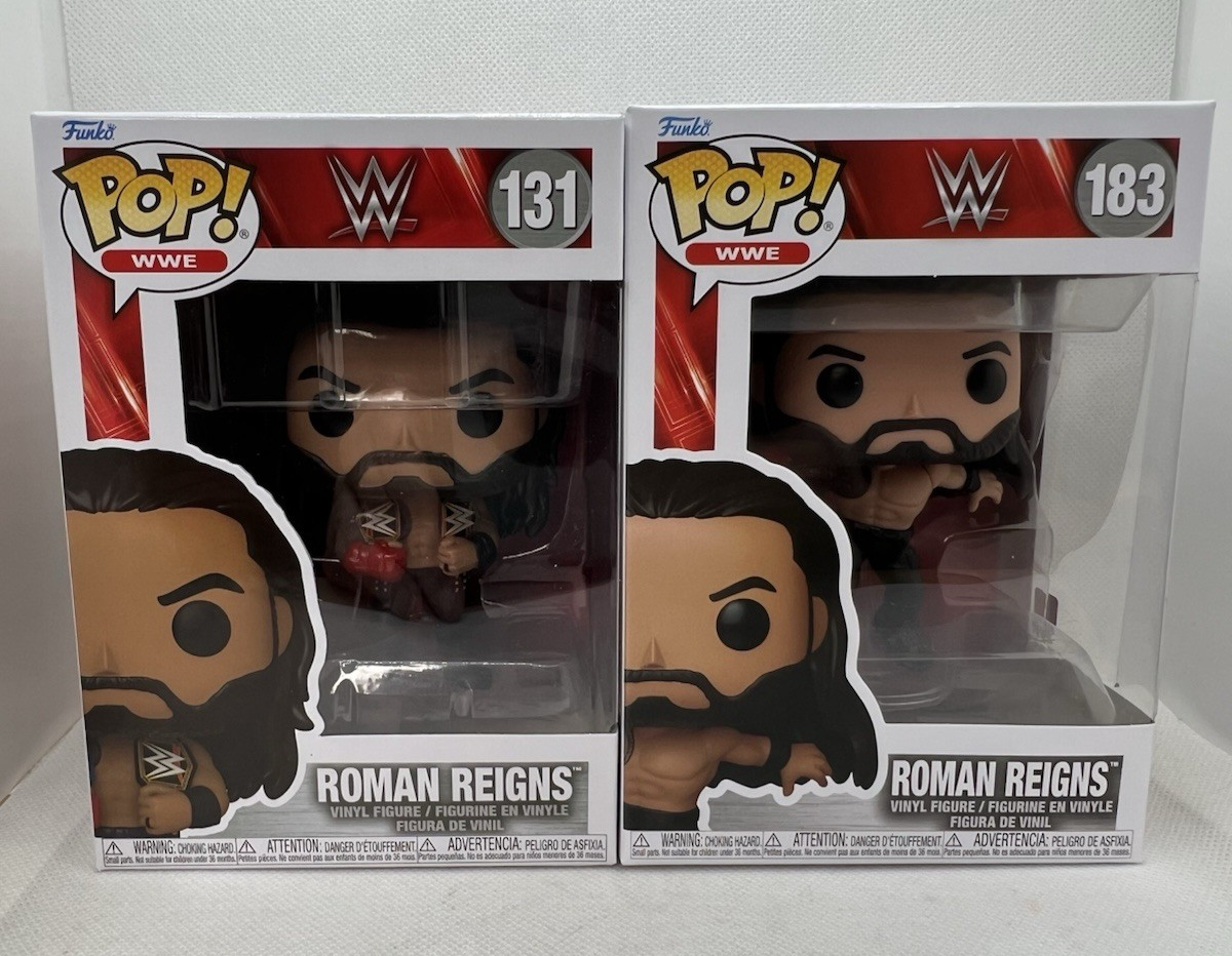 Funko Pop Vinyl WWE Roman Reigns 131 Two Belts 183 Superman Figure NEW UK
