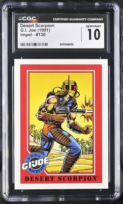 #ad CGC 10 1991 G.I. Joe Impel Desert Scorpion #130 $20.00