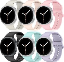 6 Pack Sport Bands Compatible with Samsung Galaxy Watch 8 Band 40mm 44mm/Galaxy
